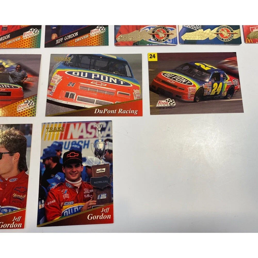 Jeff Gordon 18-Card Lot NASCAR Racing 1995 Finish Line Gold Action Packed Traks